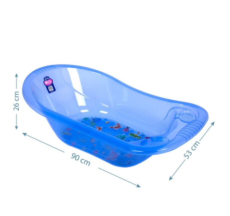 Vaskë bebesh me modele me kullim transparent thumbnail 3