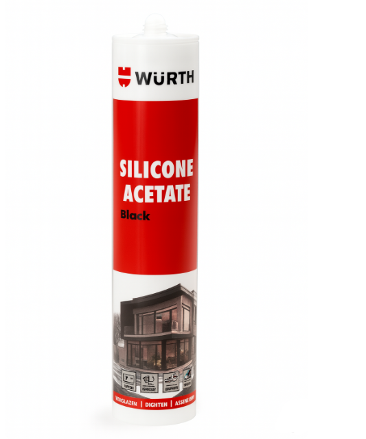 Würth Silicone Acetate Black