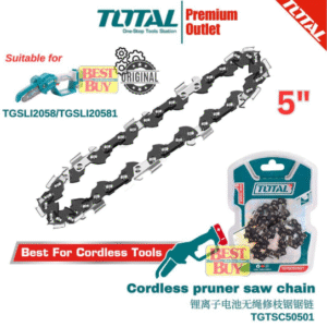 TOTAL Cordless Pruner Saw Chain 5” (TGTSC0501) – Zinxhir Origjinal për Sharrë Elektrike