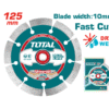 TOTAL Diamond Cutting Disc 125mm (TAC2111251) – Disk Prerës për Beton, Gur dhe Tulla, Fast Cut