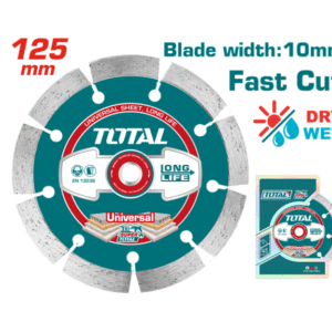 TOTAL Diamond Cutting Disc 125mm (TAC2111251) – Disk Prerës për Beton, Gur dhe Tulla, Fast Cut