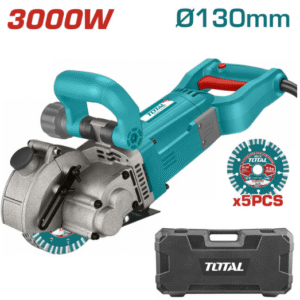 TOTAL Makineri profesionale për hapje kanalesh në mur me 5 disqe diamanti dhe rregullim të thellësisë së prerjes