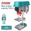 Drill press TOTAL me motor 350 W dhe kapacitet gërthëzimi 13 mm