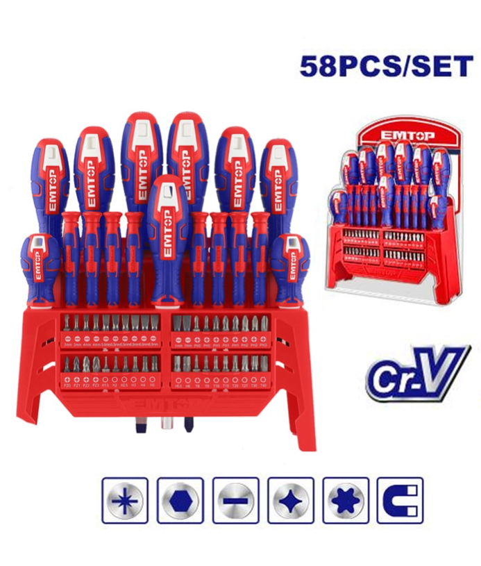 Set kaçavidash me maja të ndërrueshme (58 copë)