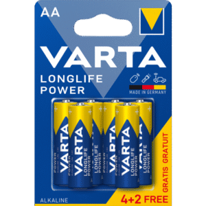 Bateri VARTA LongLife Power AA LR6 1.5V – Blister 4+2 Copë