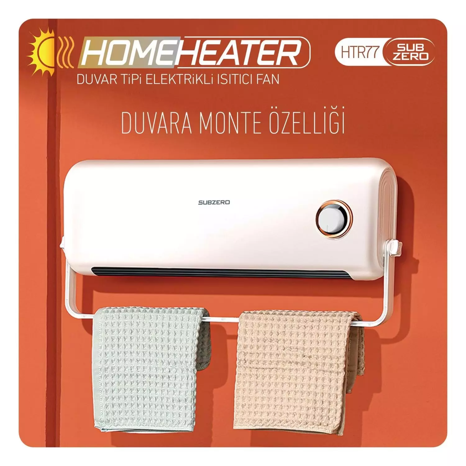 Ngrohës muri HomeHeater – fan, montim në mur