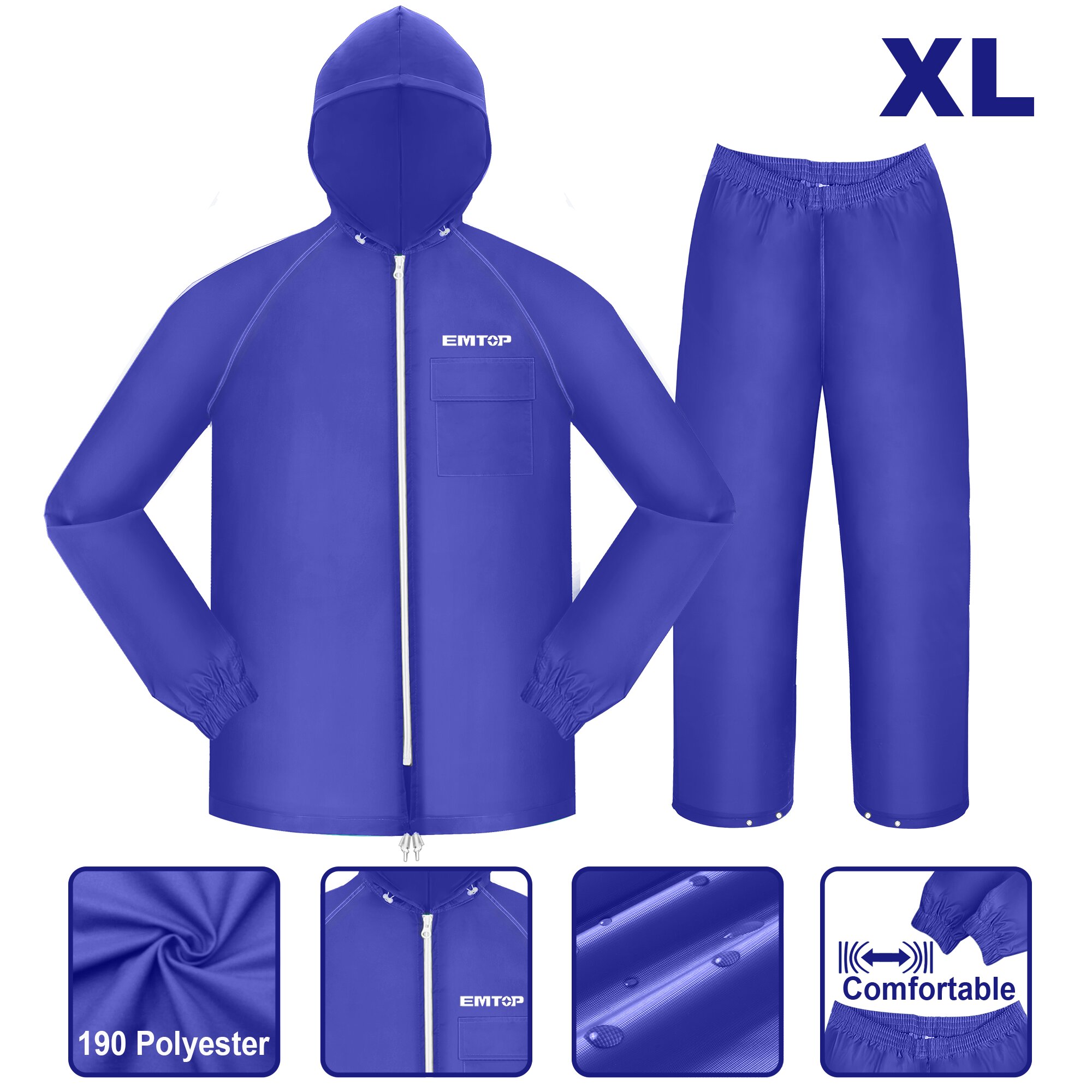 Veshje Shiu EMTOP Dy-Pjesëshe – Blu, 2XL