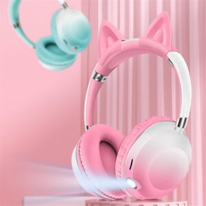 Kufje Bluetooth për Fëmijë me Veshë Mace – AKZ K62