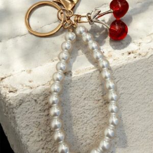 Çelës elegant me perla & detaj qershie