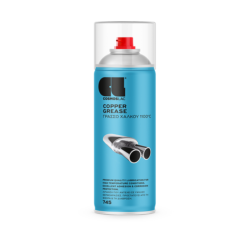 Cosmoslac Copper Grease – Yndyrë Bakri Rezistente deri 1100°C | Spray 400 ml