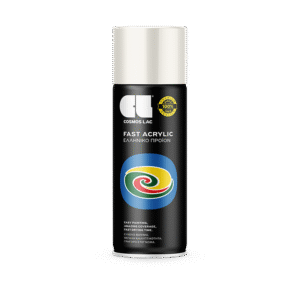 Cosmoslac Fast Acrylic – White Matt | Spray Akrilik 400 ml
