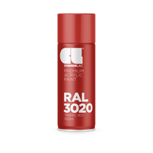 Cosmoslac Premium Acrylic Paint RAL 3020 – Traffic Red | Spray 400 ml