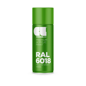 Cosmoslac Premium Acrylic Paint RAL 6018 – Yellow Green | Spray 400 ml