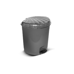 Kosh Plehrash Plastik 14 Litër – Me Pedal, Kapak dhe Dizajn Modern (Ngjyrë Gri)