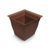 Vazo Plastike Katrorë 16 Litër – Ngjyrë Kafe, Natyrale dhe Rezistente për Bimë të Mëdha