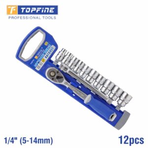 Set Çelësash Ratchet 1/4" (5–14mm) – 12 Copë TOPFINE Professional Tools